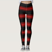 Leggings mit schwarzem Streifen und Text leistungs (Vorderseite)
