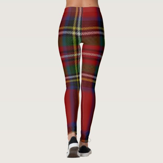 Leggings mit schwarzem Tartan-Muster (Rückseite)