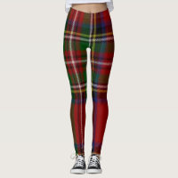 Leggings mit schwarzem Tartan-Muster