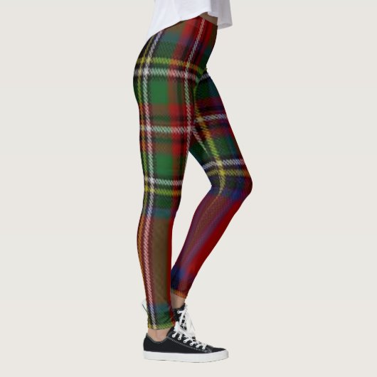 Leggings mit schwarzem Tartan-Muster (Rechts)
