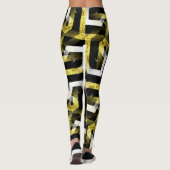 Leggings mit schwarzem und goldenem Muster, die Ze (Rückseite)