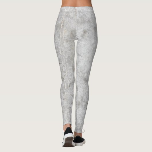 Leggings mit schwarzem und grauem Marmor (Rückseite)