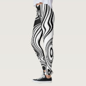 Leggings mit schwarzem und weißem Streifen oder Fa (Links)