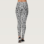 Leggings mit schwarzem/weißem Leopard (Rückseite)