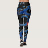 LEGGINGS MIT SCHWARZEN UND JAPANISCHEN WELLEN (Rückseite)