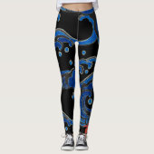 LEGGINGS MIT SCHWARZEN UND JAPANISCHEN WELLEN (Vorderseite)