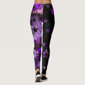Leggings mit schwarzen und Lila Camouflagen (Rückseite)
