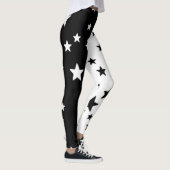 Leggings mit schwarzen und weißen Sternen (Rechts)