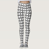 Leggings mit schwarzen und weißen Streifen (Vorderseite)