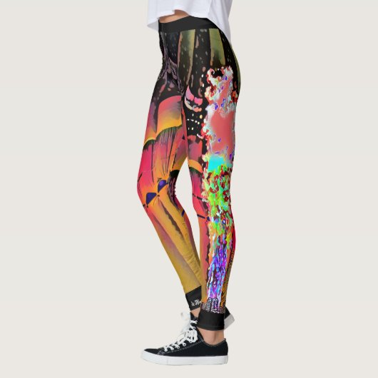 Leggings mit schwarzer Flamme (Links)