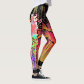 Leggings mit schwarzer Flamme (Rechts)