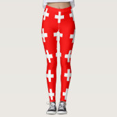 Leggings mit Schweizer Flagge (Vorderseite)