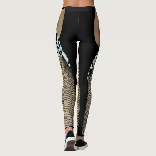 Leggings mit sexy Fishnetentwurf (Rückseite)
