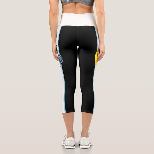 Leggings mit Softball und benutzerdefinierten Numm (Rückseite)