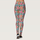 Leggings mit tropischen Flora-Mustern (Rückseite)