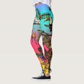 Leggings mit tropischen Vögeln (Links)