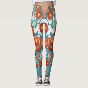 Leggings mit Vintager Blüte "Ratti_Creative_Arts"