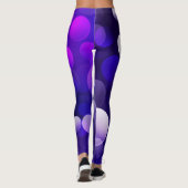 Leggings mit violettem Kreis-Muster (Rückseite)
