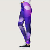 Leggings mit violettem Kreis-Muster (Links)