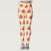 Leggings mit Wassermelonen - Wählen Sie Farben (Vorderseite)