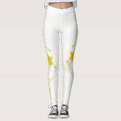 Leggings mit weißem Gelbstern (Vorderseite)