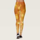 Leggings mit weißem Multi-Color-Star-Design (Rückseite)
