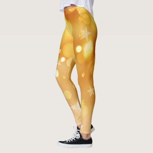 Leggings mit weißem Multi-Color-Star-Design (Links)