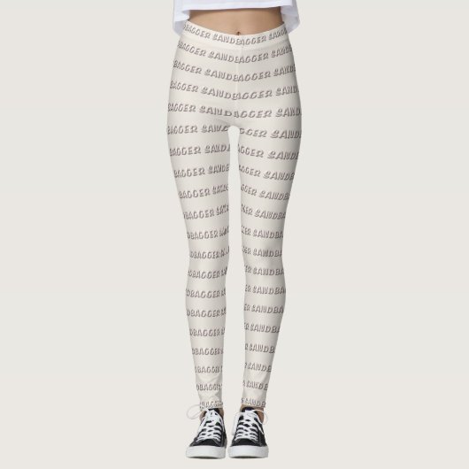 Leggings mit weißem Sand (Vorderseite)