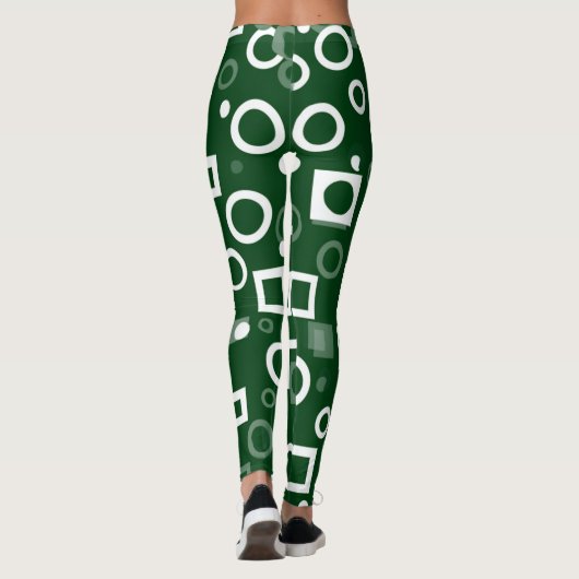 Leggings mit weißer Diamantform (Rückseite)