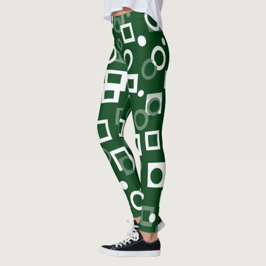 Leggings mit weißer Diamantform (Links)