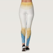 Leggings mit weißer goldblauer Printwerbung (Rückseite)