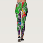 Leggings mit wilden, bunten Kaninchen (Rückseite)