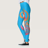 Leggings mit Yoga-Meditations-Frau-Regenbogen-Desi (Links)