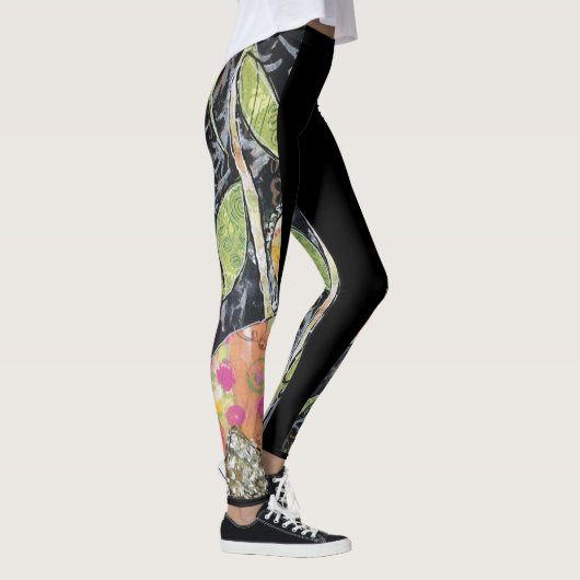 Leggings - Mixed Media Flowers (Rechts)