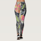 Leggings - Mixed Media Flowers (Rückseite)