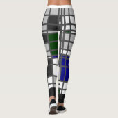 Leggings Mondrian Inspirierte 3 [Farbe auf der Rüc (Rückseite)
