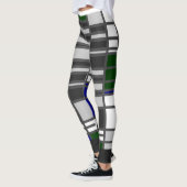 Leggings Mondrian Inspirierte 3 [Farbe auf der Rüc (Links)
