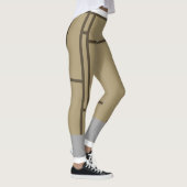 Leggings Mondrian Inspirierte Beige Brown 1 (Rechts)
