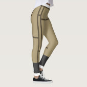 Leggings Mondrian Inspirierte Beige Brown 2 (Rechts)