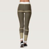 Leggings Mondrian Inspirierte Brown Beige 3 (Rückseite)