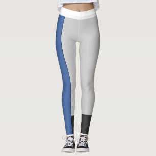 Leggings Mondrian Inspirierte mit Blau übergegrabe