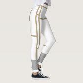 Leggings Mondrian Inspirierte Weißbeige 1 (Rechts)