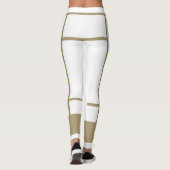 Leggings Mondrian Inspirierte Weißbeige 4 (Rückseite)