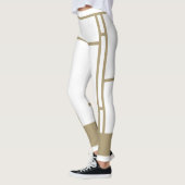 Leggings Mondrian Inspirierte Weißbeige 4 (Links)
