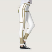 Leggings Mondrian Inspirierte Weißbeige 4 (Rechts)