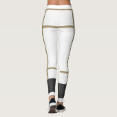 Leggings Mondrian Inspirierte White Beige 2 (Rückseite)