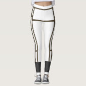 Leggings Mondrian White Brown 2 (Vorderseite)
