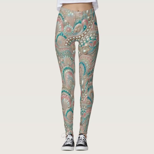 Leggings ~ Muscheln und Perlen ~ (Vorderseite)