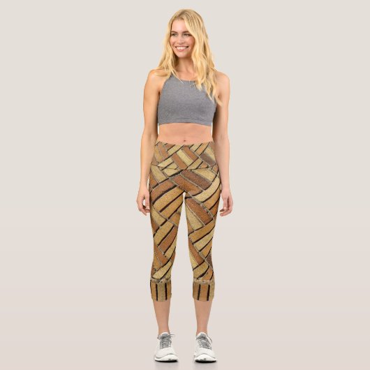 Leggings - Muster aus gelbem Backstein (Vorderseite)