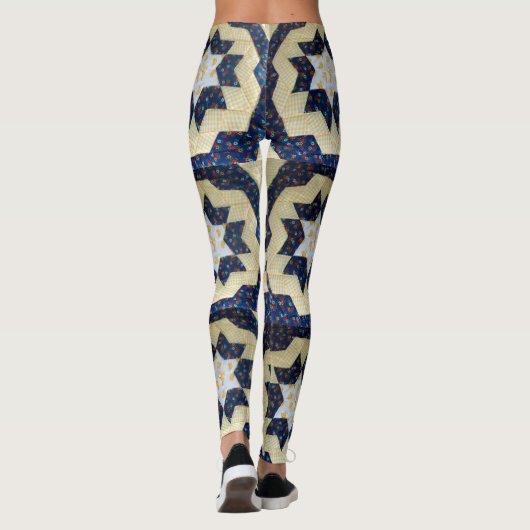Leggings - Muster der Blume "geteerte Sterne" (Rückseite)